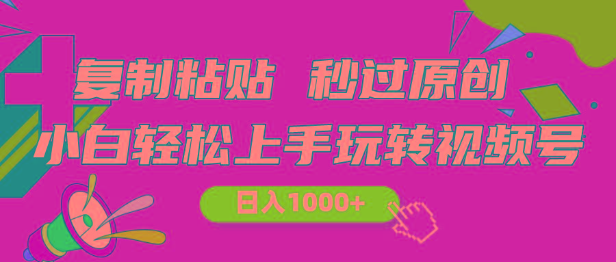 视频号新玩法 小白可上手 日入1000+-云创网