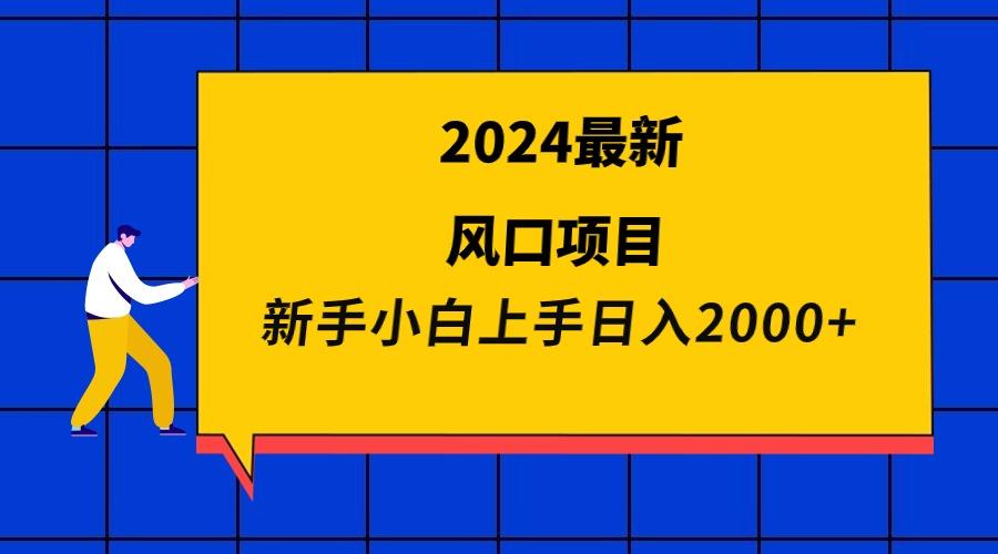 (9483期)2024最新风口项目 新手小白日入2000+-云创网