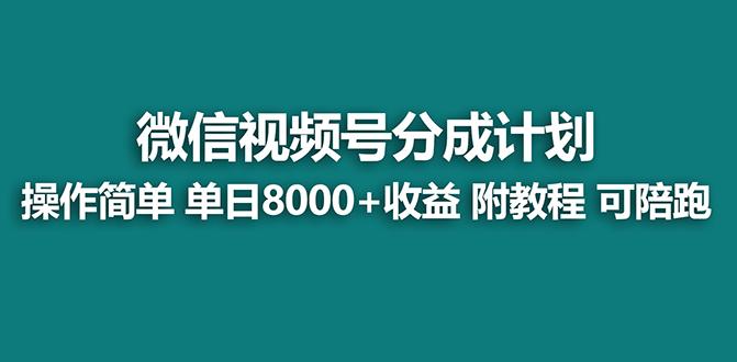 【蓝海项目】视频号分成计划最新玩法，单天收益8000+，附玩法教程，24年...-云创网