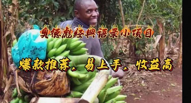 奥德彪经典语录小项目，爆款推荐，易上手，收益高-云创网