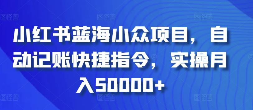 小红书蓝海小众项目,自动记账快捷指令,实操月入50000+【揭秘】-云创网