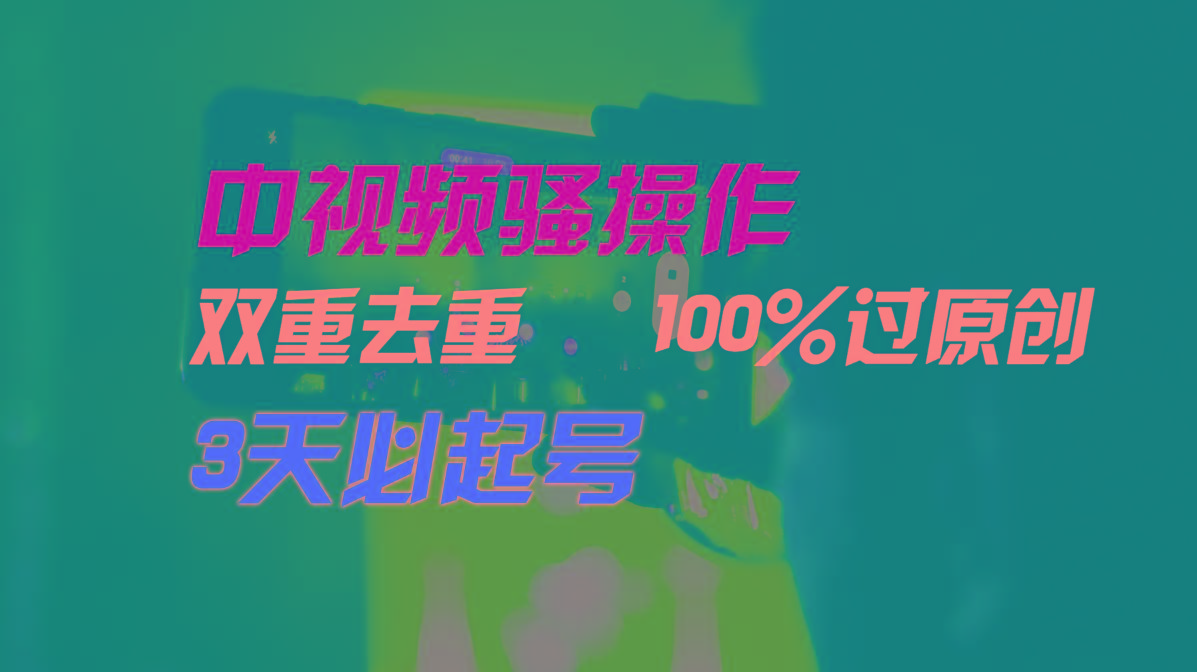中视频骚操作,双重去重100%过原创,3天比必起号,简单无脑,月入3W+-云创网
