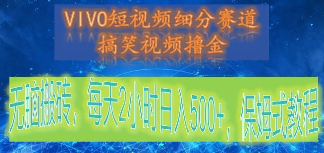 VIVO短视频细分赛道,搞笑视频撸金,无脑搬砖,每天2小时日入500+,保姆式教程-云创网