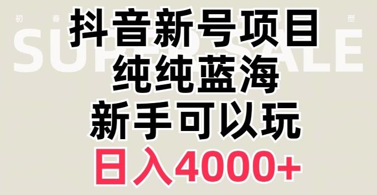 抖音蓝海赛道,必须是新账号,日入4000+【揭秘】-云创网