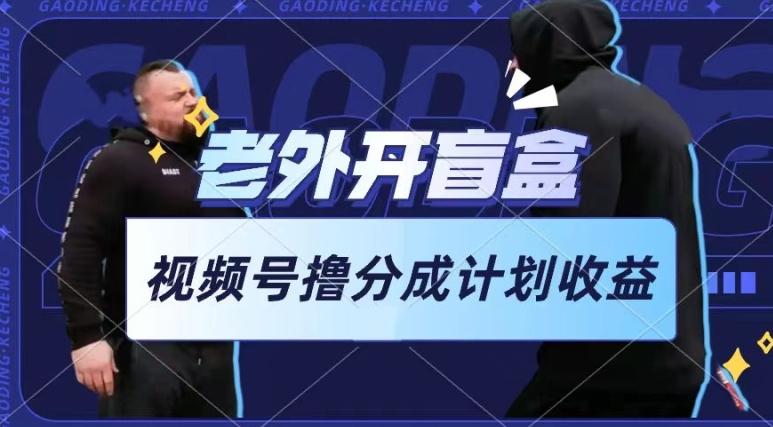 老外开盲盒视频,撸视频号分成计划收益,每天只需一小时,新手小白轻松上手【揭秘】-云创网