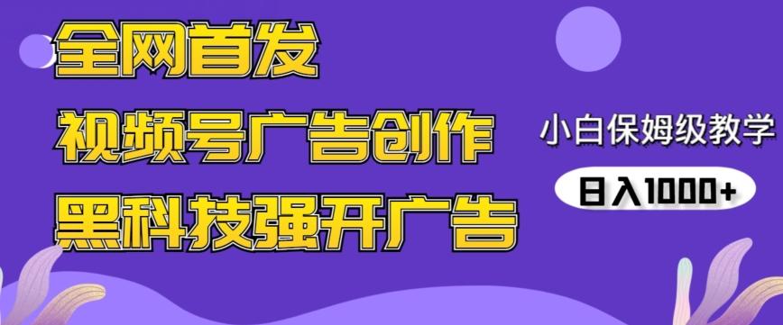 全网首发蝴蝶号广告创作,用AI做视频,黑科技强开广告,小白跟着做,日入1000+【揭秘】-云创网