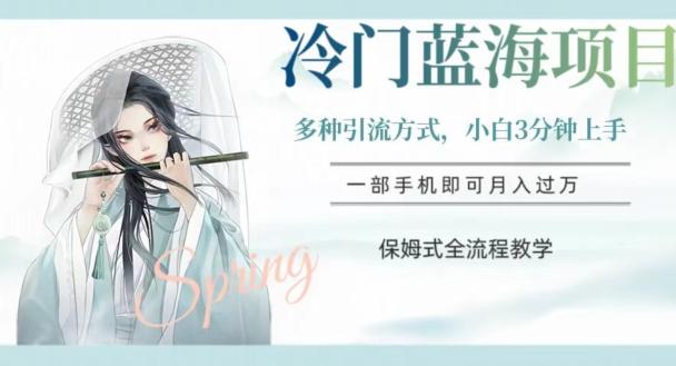 冷门蓝海项目,操作简单,小白3分钟上手,多种引流方式,保姆式全流程教学【揭秘】-云创网