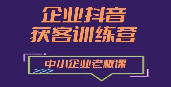 企业抖音营销获客增长训练营,中小企业老板必修课-云创网