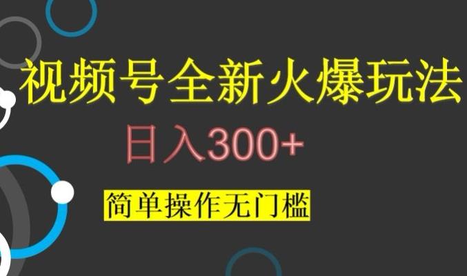 视频号最新爆火玩法,日入300+,简单操作无门槛【揭秘】-云创网