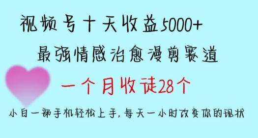 十天收益5000+,多平台捞金,视频号情感治愈漫剪,一个月收徒28个,小白一部手机轻松上手【揭秘】-云创网