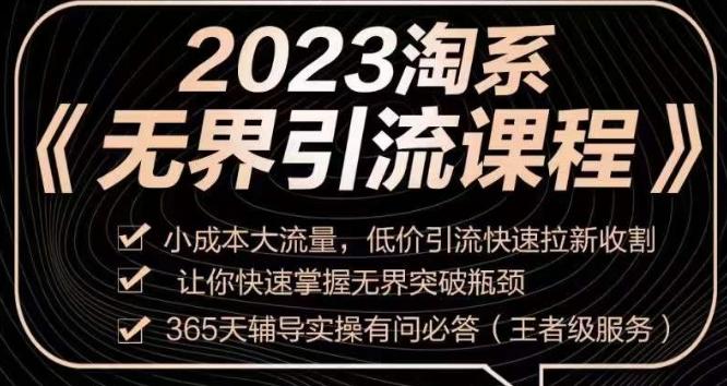 2023淘系无界引流实操课程,小成本大流量,低价引流快速拉新收割,让你快速掌握无界突破瓶颈-云创网