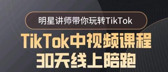 TikTok中视频课程30天线上陪跑,明星讲师带你玩转TikTok-云创网