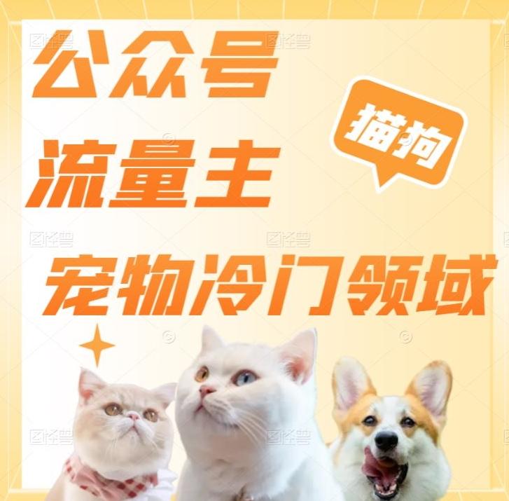 公众号流量主,萌宠冷门领域,单日收益2000+,简单暴力掘金,矩阵操作,无限放大收益!-云创网