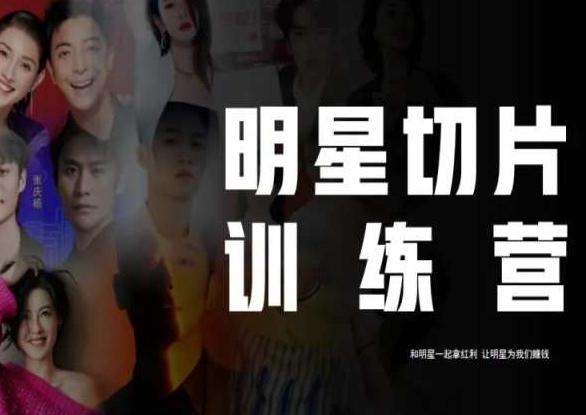 王子·明星切片线上训练营(2023),和明星一起拿红利,让明星为我们赚钱-云创网