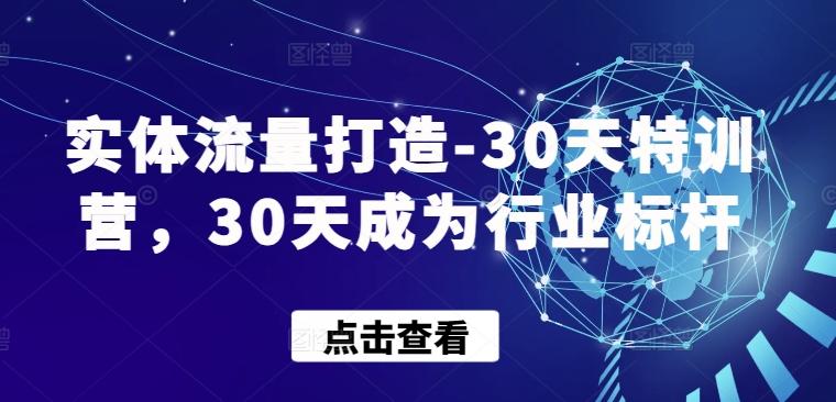 实体流量打造-30天特训营,30天成为行业标杆-云创网