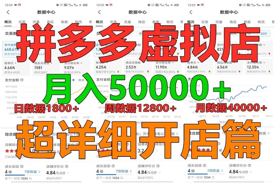 拼多多虚拟电商训练营月入40000+你也行,暴利稳定长久,副业首选-云创网